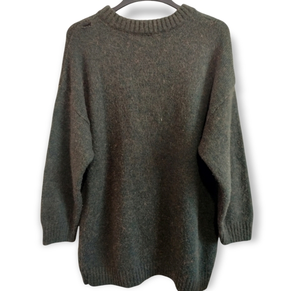 Lane Bryant wool and alpaca blend long sweater green 14/16 - Picture 2 of 5